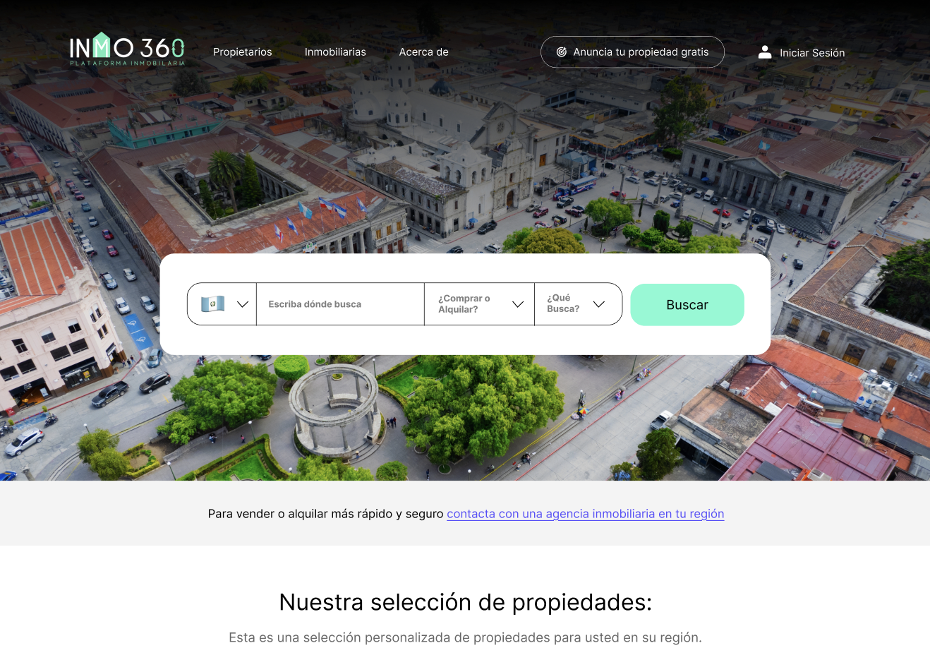 Example real estate platform